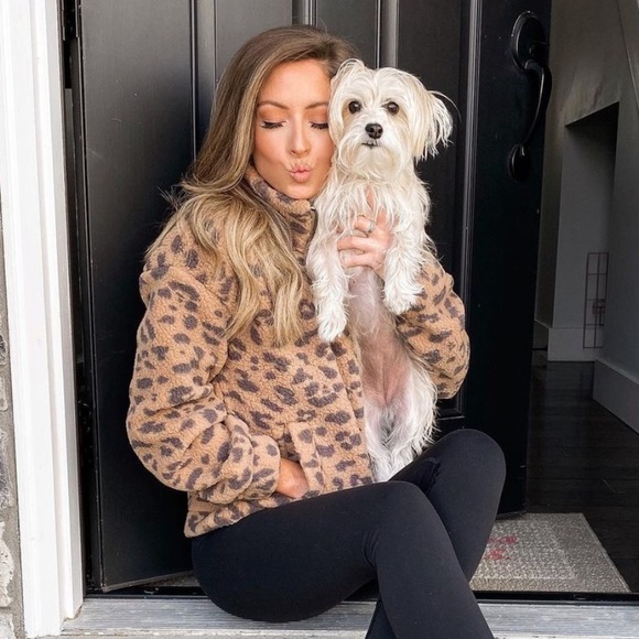 Fitch Leopard Half Zip Sherpa | Poshmark